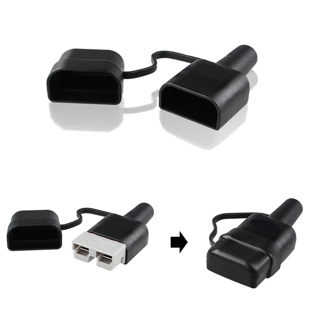 Anderson Plug Dust Cover Set of 2 for Cable Sheath 50A Waterproof Black/Rde