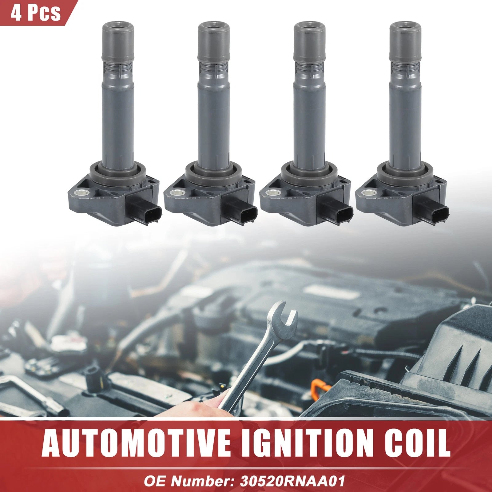 Set of 4 Ignition Coils for Honda Civic FA1 1.8L (2006–2011) No. 30520RNAA01