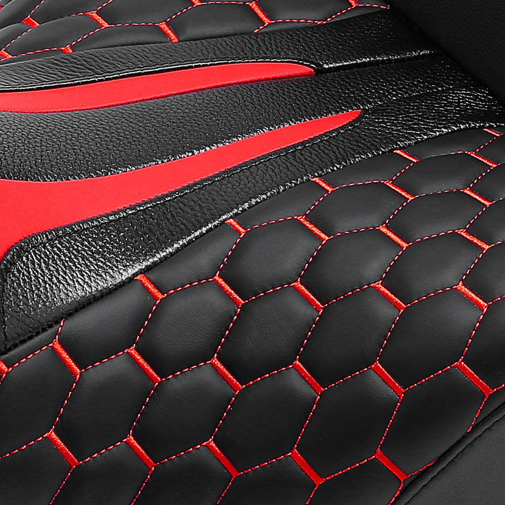 Gel Seat with Red Stitching for Harley Touring (2009–2023)