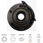 Wheel Hubs for Dodge Dakota (2005–2010) Front LH & RH 5 Lug 4-Wheel ABS