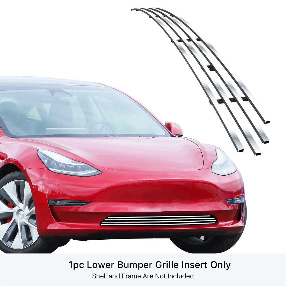 Stainless Chrome Billet Grille Insert for Tesla Model 3 (2017-2026)