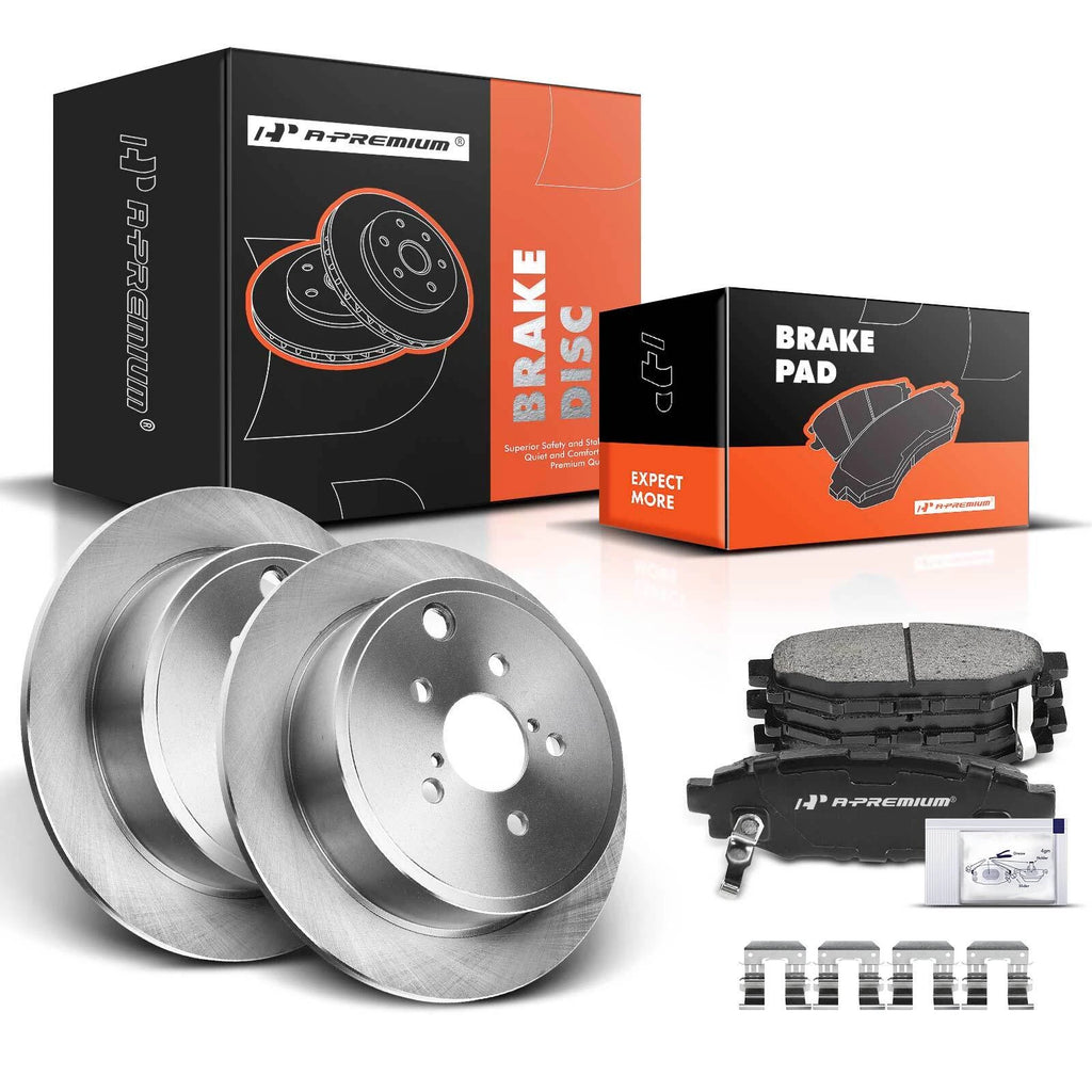 Rear Disc Brake Rotor & Ceramic Pad Set for Subaru Outback, Forester (2010–2014)