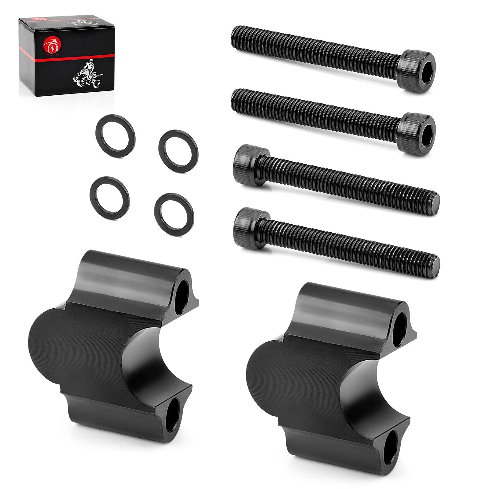 Handlebar Risers 7/8" Bar Clamp Kit for Honda Yamaha ATV Dirt Bike (30mm)