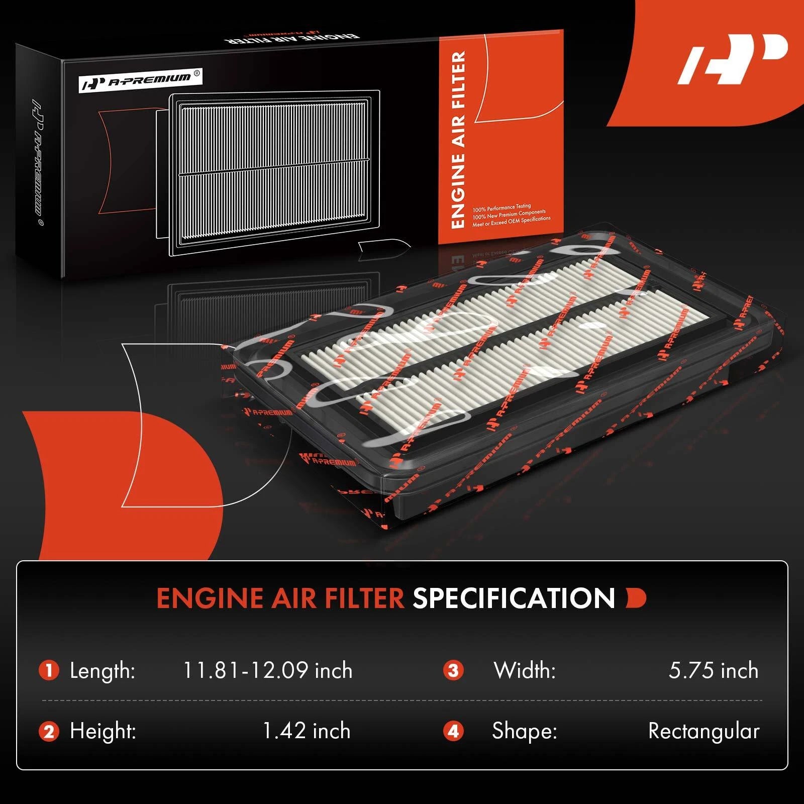 2X Engine Air Filter for Honda Insight (2019-2022) L4 1.5L