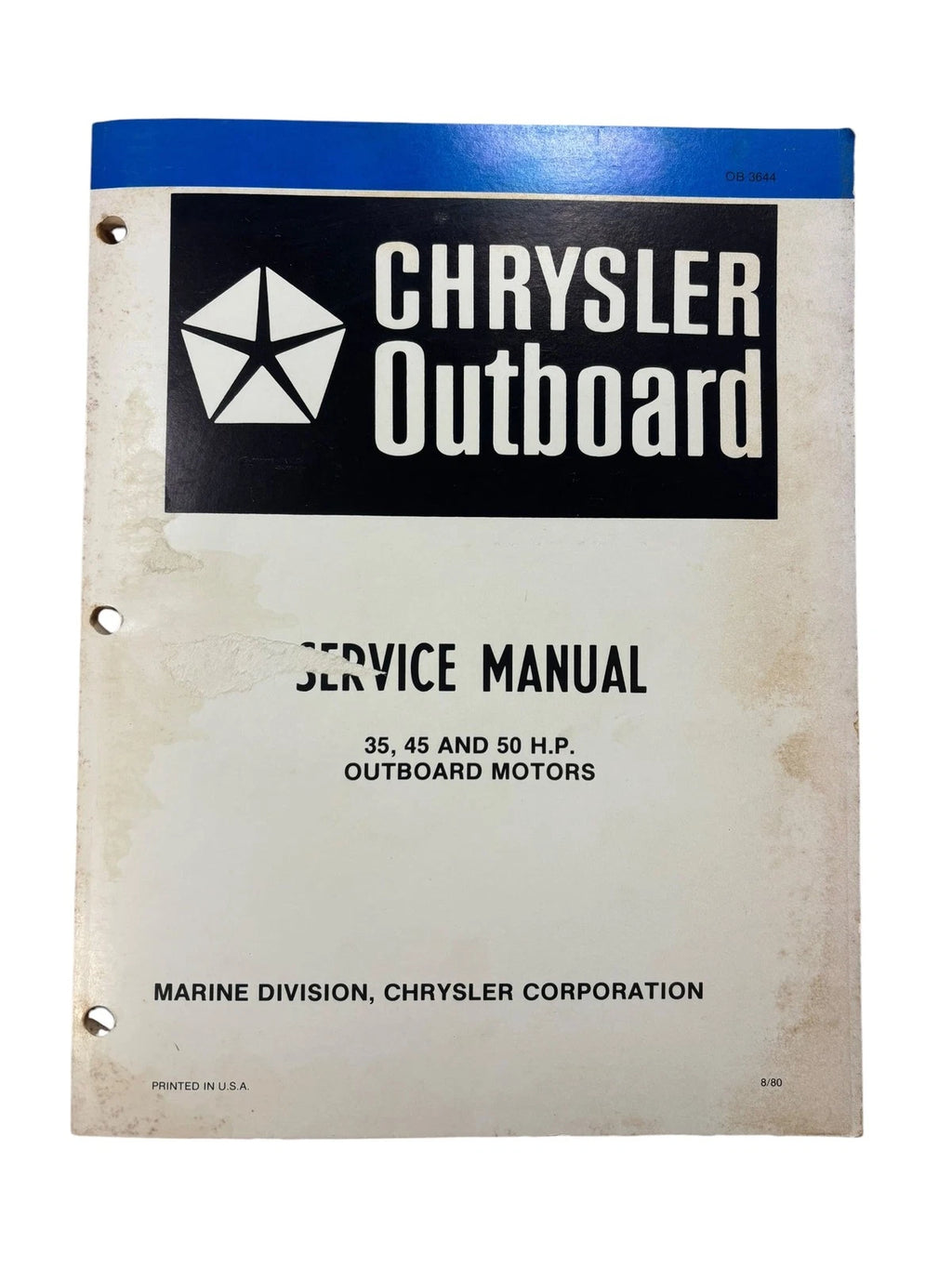 Service Manual for Chrysler Outboards OB3644 (35/45/50 HP)