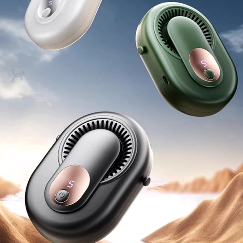5 Speed Cooling Fan with USB Rechargeability and LCD Display for Cars