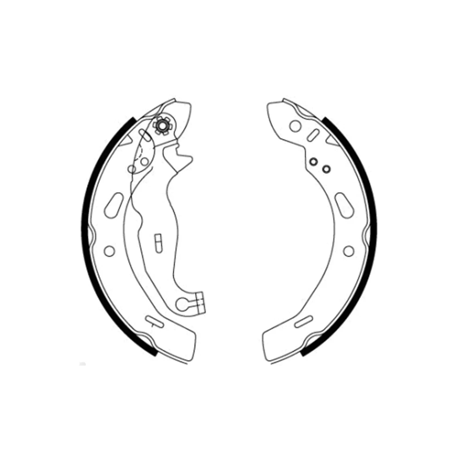 Rear Brake Shoes Lining Set for Ford Fiesta (2009-2019)