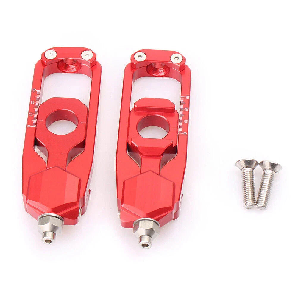 Rear Chain Adjusters Tensioner for YAMAHA MT09 FZ09 (2013-2016) Red