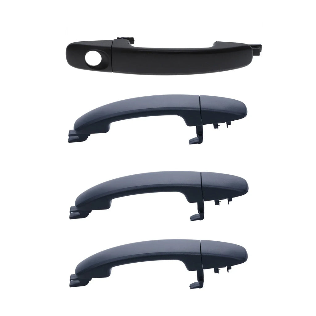4 x Front + Rear Black Outer Door Handle for Ford Ranger (2011–2022)