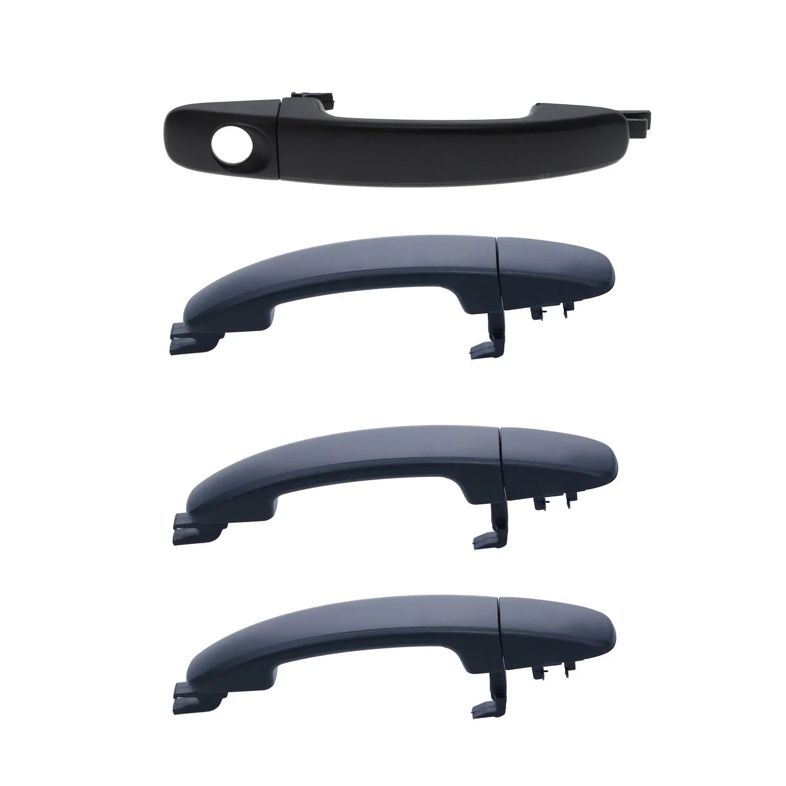 4 x Front + Rear Black Outer Door Handle for Ford Ranger (2011–2022)