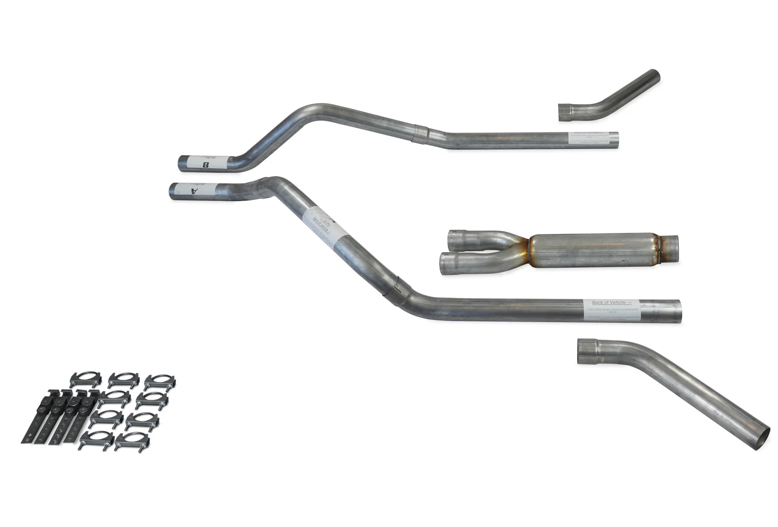 Dual Exhaust Kit for Chevy Blazer (1995–1999) 2.5" Glasspack Corner Exit
