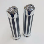 Skull Hand Grips 1" 25mm for Harley XL 883 Hugger Sportster (1991–2023)