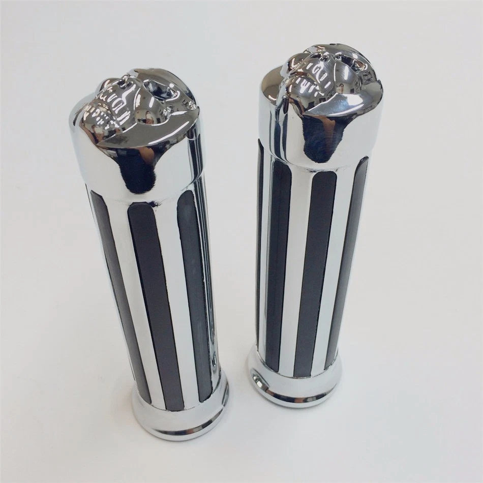 Skull Hand Grips 1" 25mm for Harley XL 883 Hugger Sportster (1991–2023)