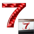 Carbon Red Door Wall Badge Emblem Decal for Car (#7)