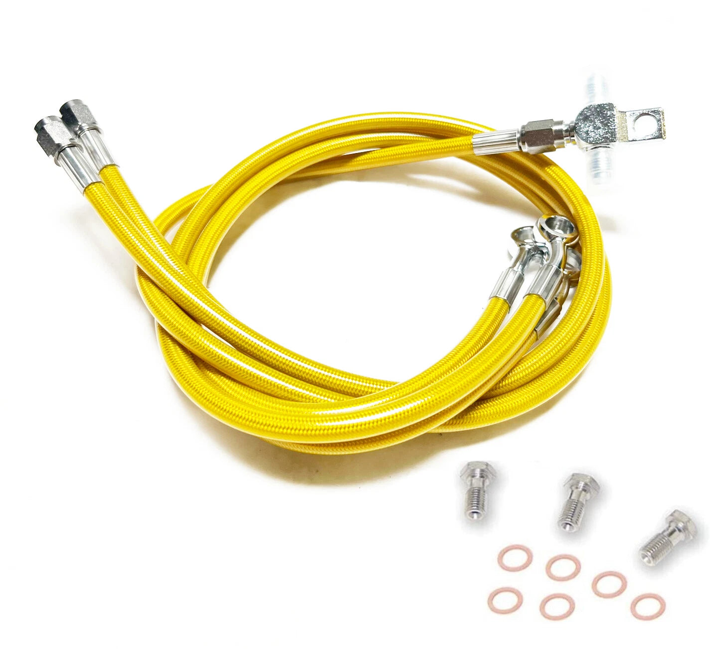 Extended Steel Braided Front Brake Line Kit for Honda TRX700XX (2008–2008)