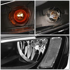 Pair of Headlights for VW Jetta Mk6 (2011–2018) - Black Housing, Clear Corner
