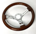 14 in Chrome Wood Slotted Steering Wheel for Chevy Impala (1969–1970)