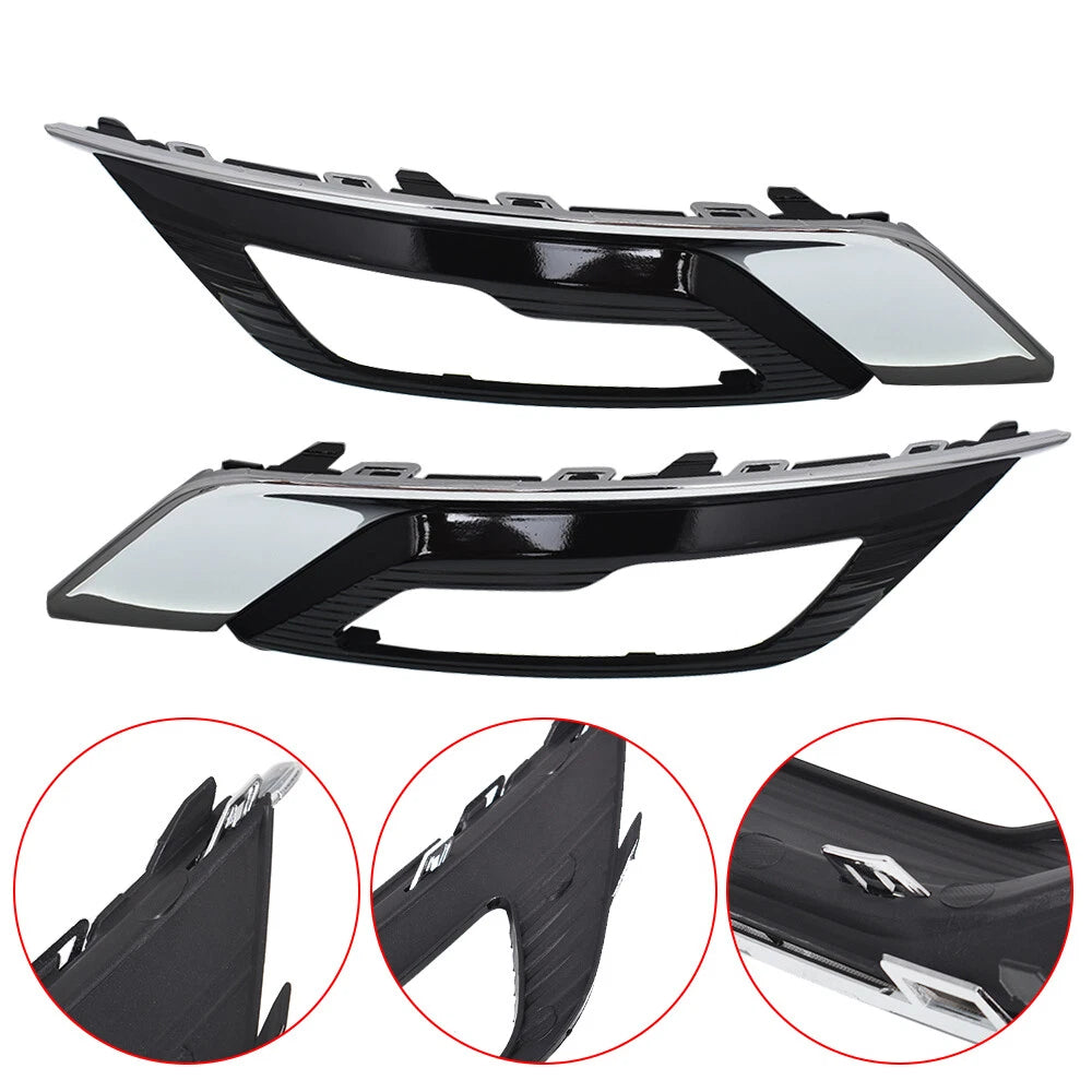 Set of 2 Front Bumper Fog Light Lamp Covers for Ford Fusion (2017–2018)
