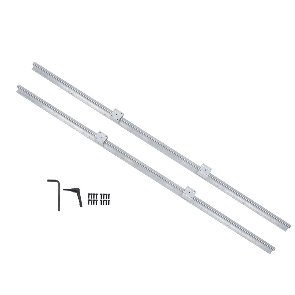 2Pcs SBR20 Linear Shaft Rail with 4Pcs SBR20UU Bearings for Automotive Use