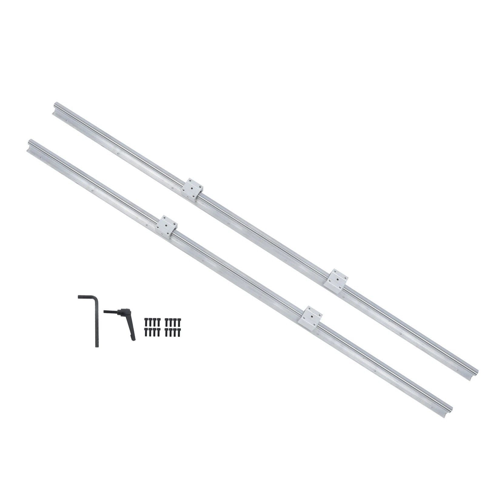 2Pcs SBR20 Linear Shaft Rail with 4Pcs SBR20UU Bearings for Automotive Use