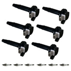 Set of 6 Iridium Spark Plugs & Ignition Coils for Ford Flex (2010-2012)
