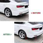 Carbon Look Rear Side Splitter Spats for Audi A5 F5 (2017–2020)