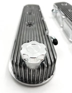 Polished Finned Valve Covers for Holley LS Chevy Engines (LS1 LS2 LS3)