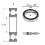 Deep Groove Ball Bearing 6805VV for Scooter Skateboard (25x37x7mm)