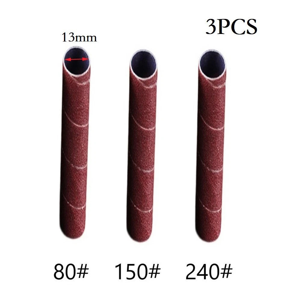 3PCS Alumina Sanding Drum Sleeves for Polishing (4-5 Inch, 80/150/240 Grit)