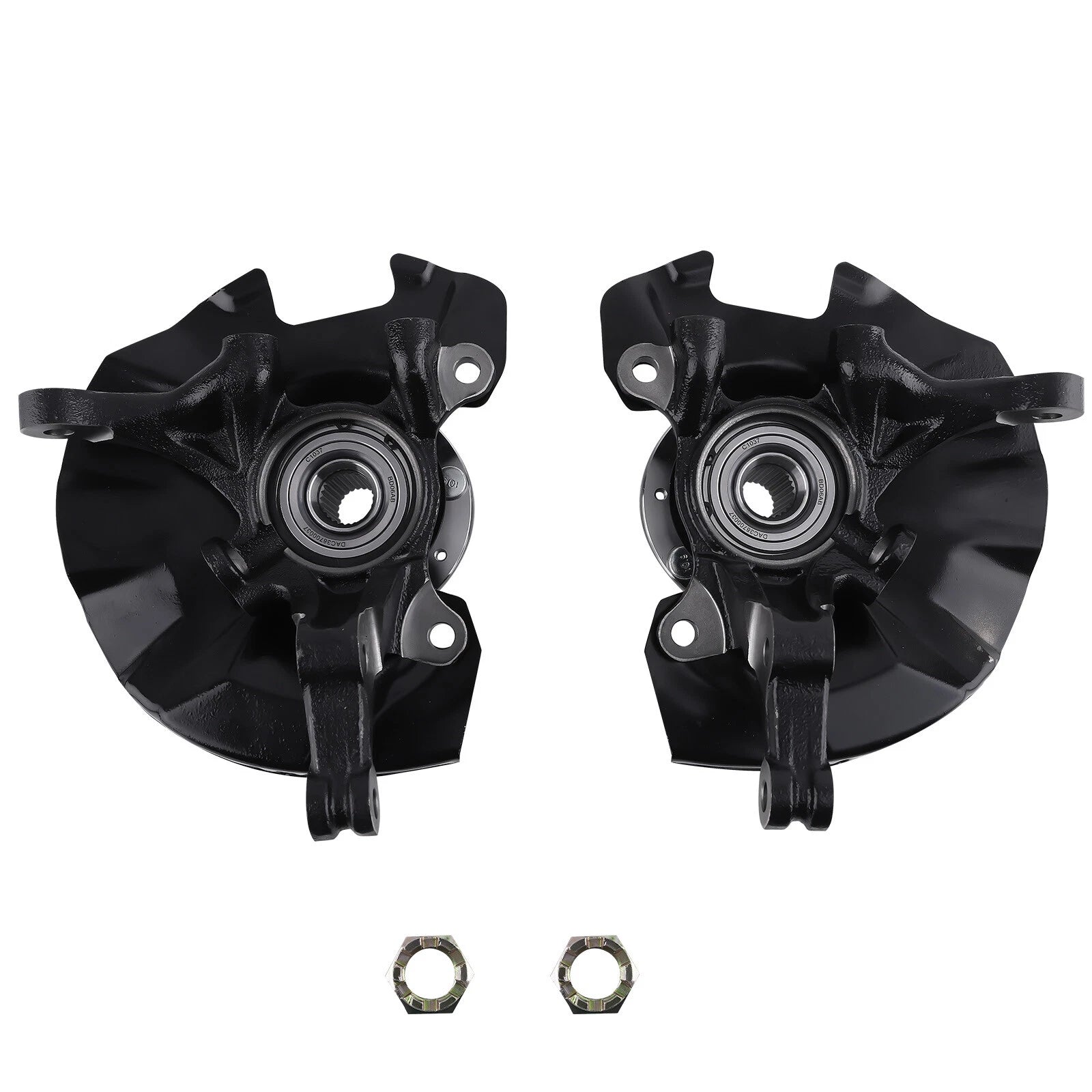 2X Front Steering Knuckle & Wheel Bearing Hub Assembly for Hyundai Accent (2010–2017)