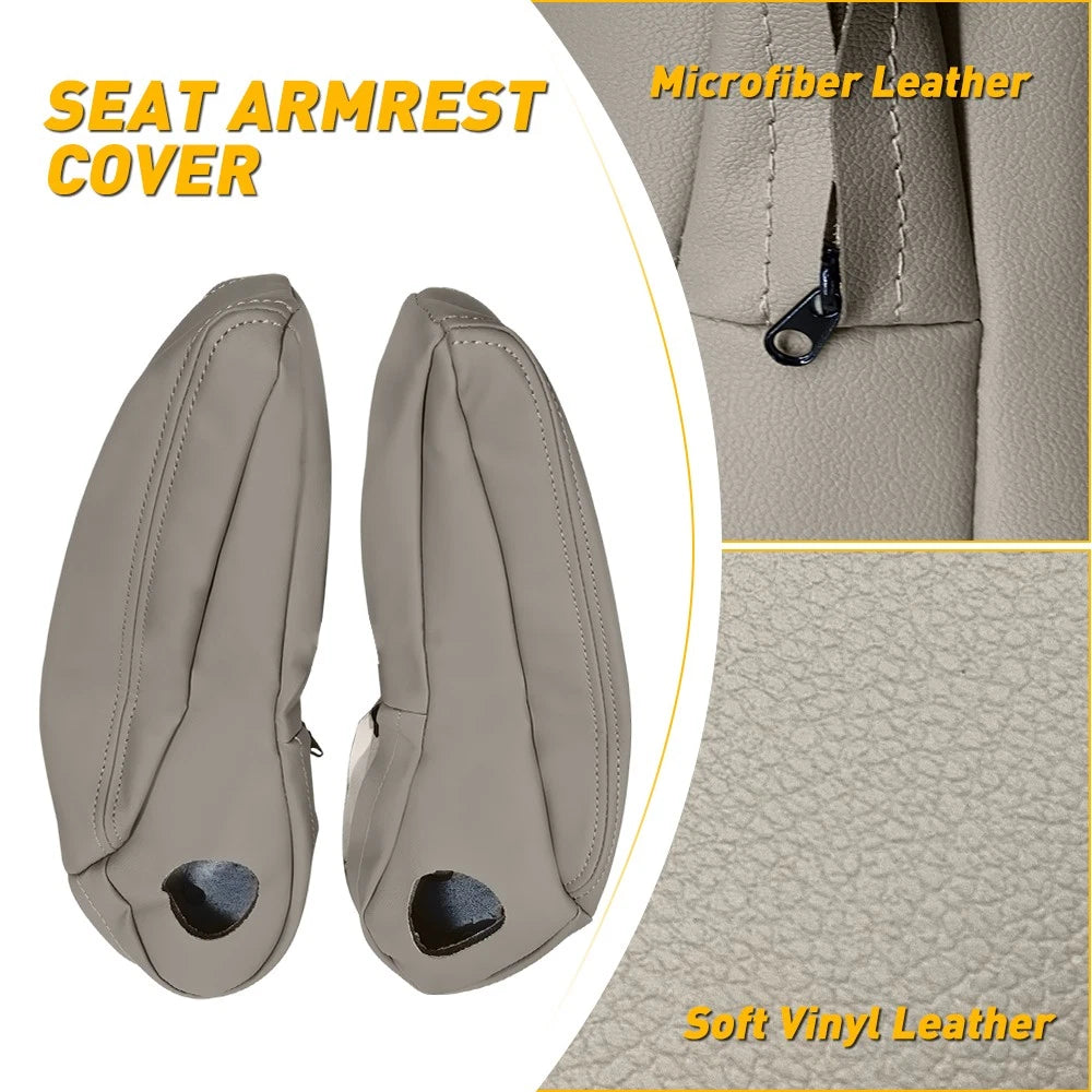 Leather Seat Armrest Cover for Chrysler Town & Country (2011–2016) Beige