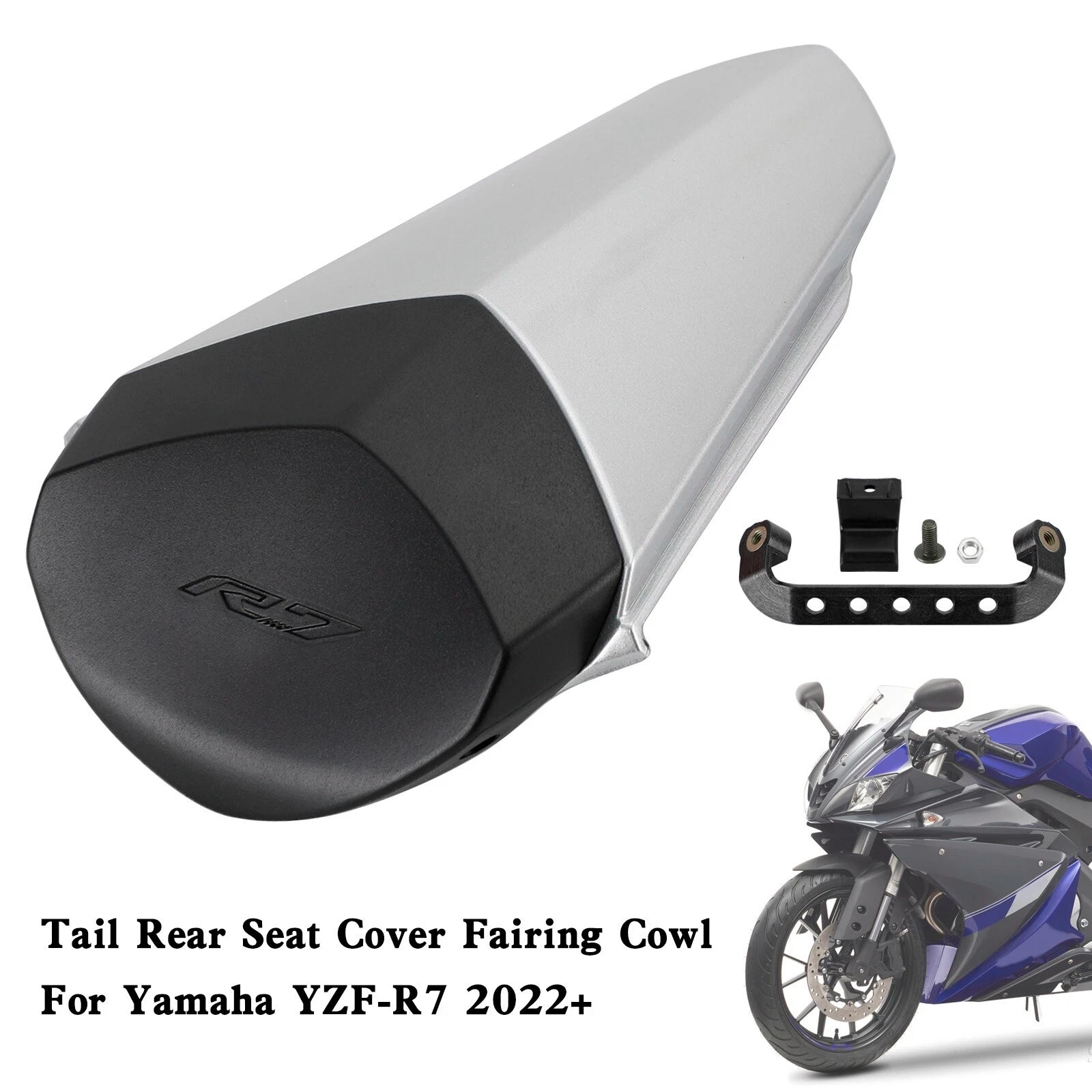 Tail Rear Seat Cover Fairing Cowl for Yamaha YZF-R7 (2022–2025) Silver