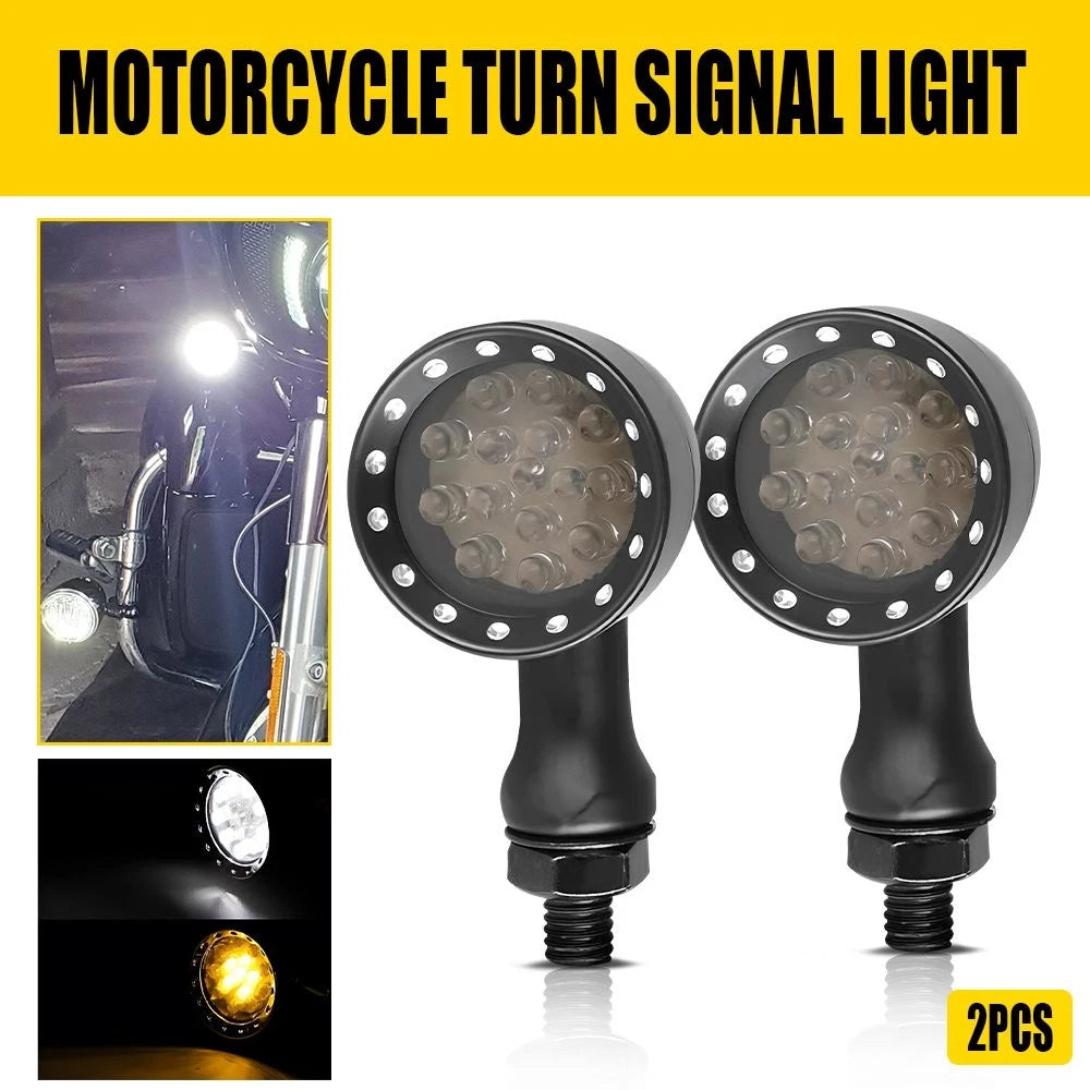 2X Mini Bullet Turn Signal Lights for Motorcycle (Universal)