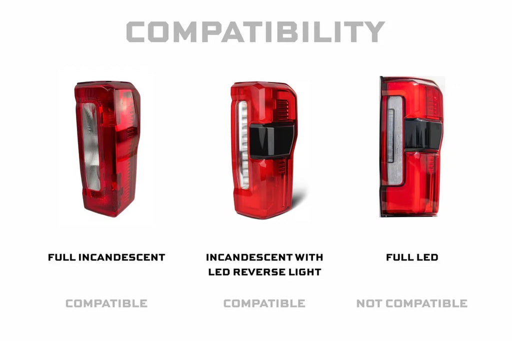 Smoked LED Tail Lights Replacement for 2023-2025 Ford Super Duty