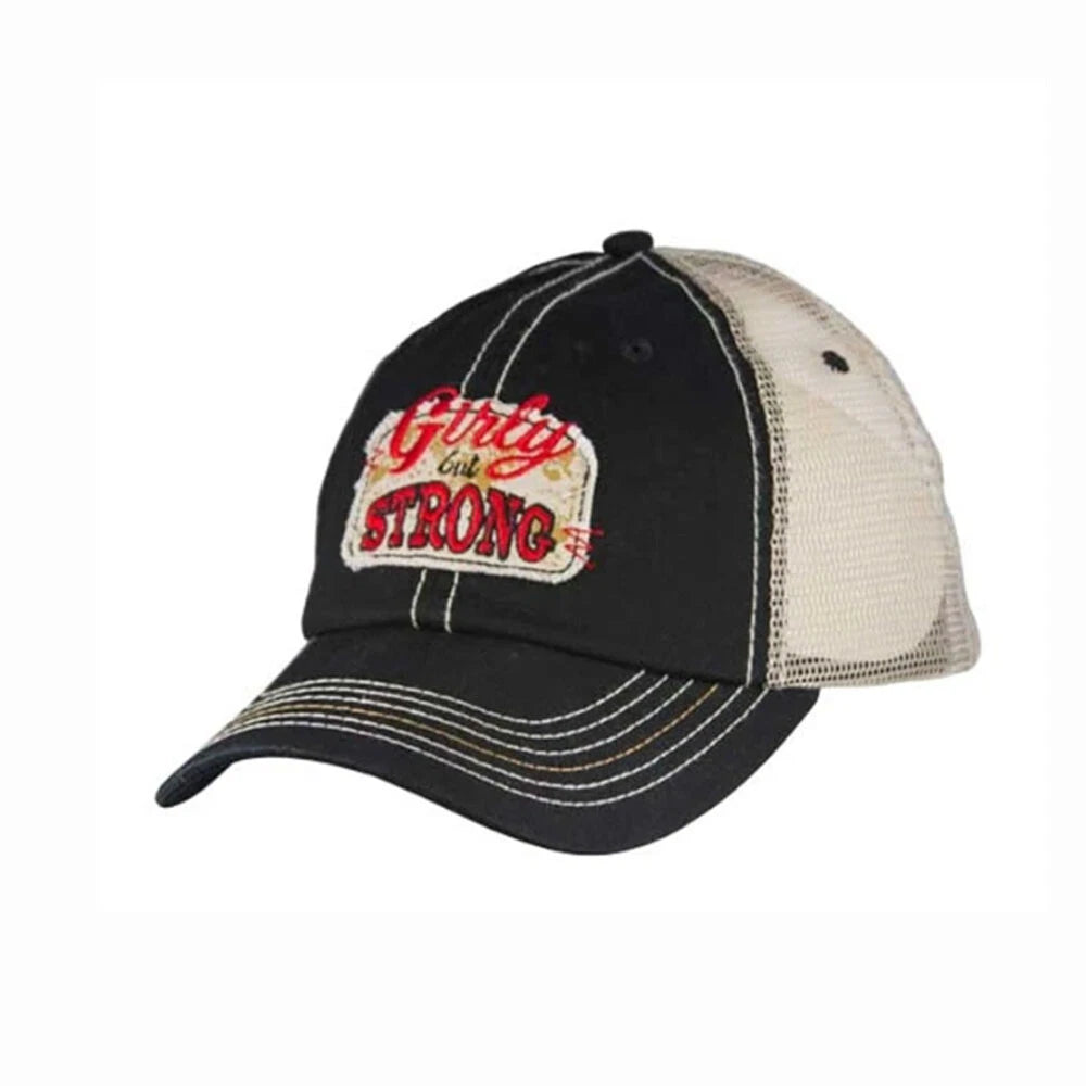 Caterpillar Black Cap with Tan Mesh Back Hat for CAT Equipment