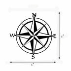 Nautical Compass Die-Cut Graphic Decal Sticker for Jeep Ford Chevy (-)