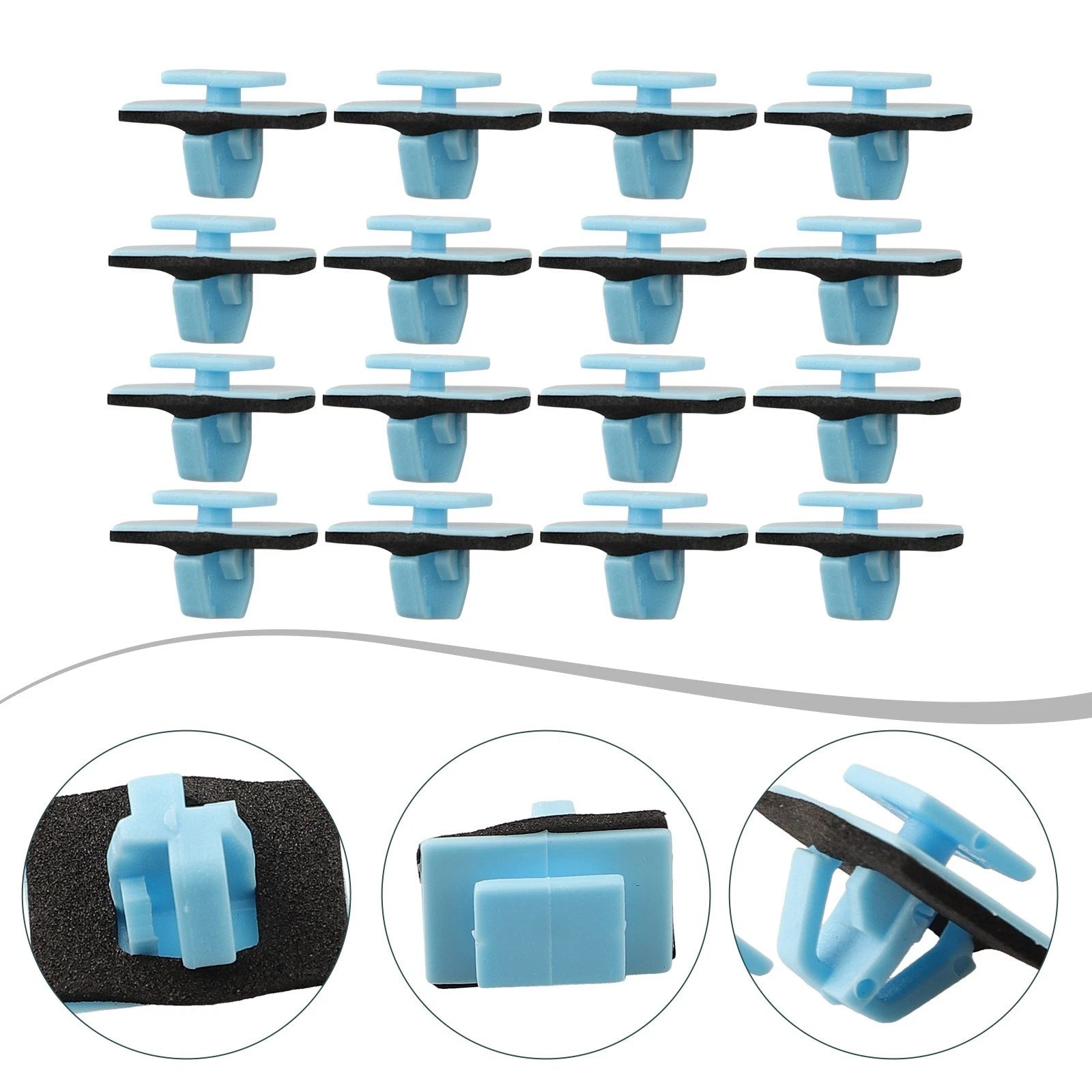 Set of 100 Blue Car Side Moulding Door Trim Clips for Hyundai Kia
