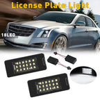 2X 18-LED White License Plate Light for Cadillac ATS Escalade ESV (2015–2019)