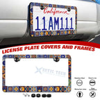 Mandala Boho Universal License Plate Frame for Stainless Steel (Weatherproof)