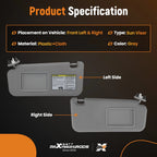 Set of 2 Sun Visors for Toyota RAV4 (2006-2013)