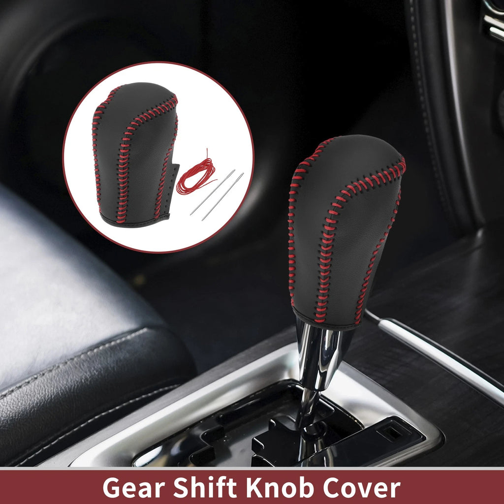 1Pc Gear Shift Knob Cover for Honda Inspire (2023) Red Faux Leather