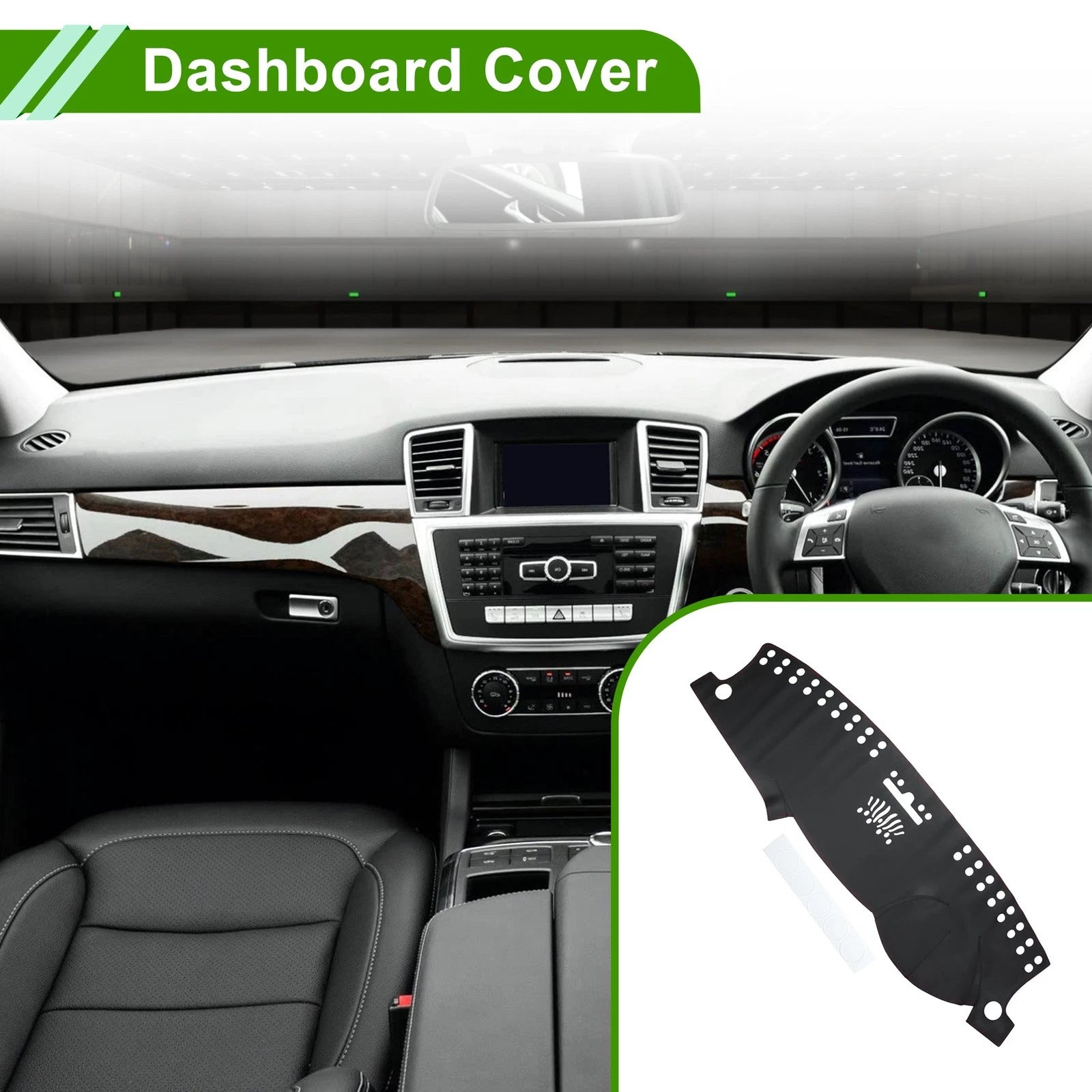 Dashboard Cover for Mercedes-Benz ML-Class (2014) Black Red