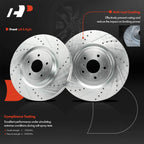 Front Drilled Brake Rotors & Ceramic Pads for Infiniti Q50 (2014–2023)