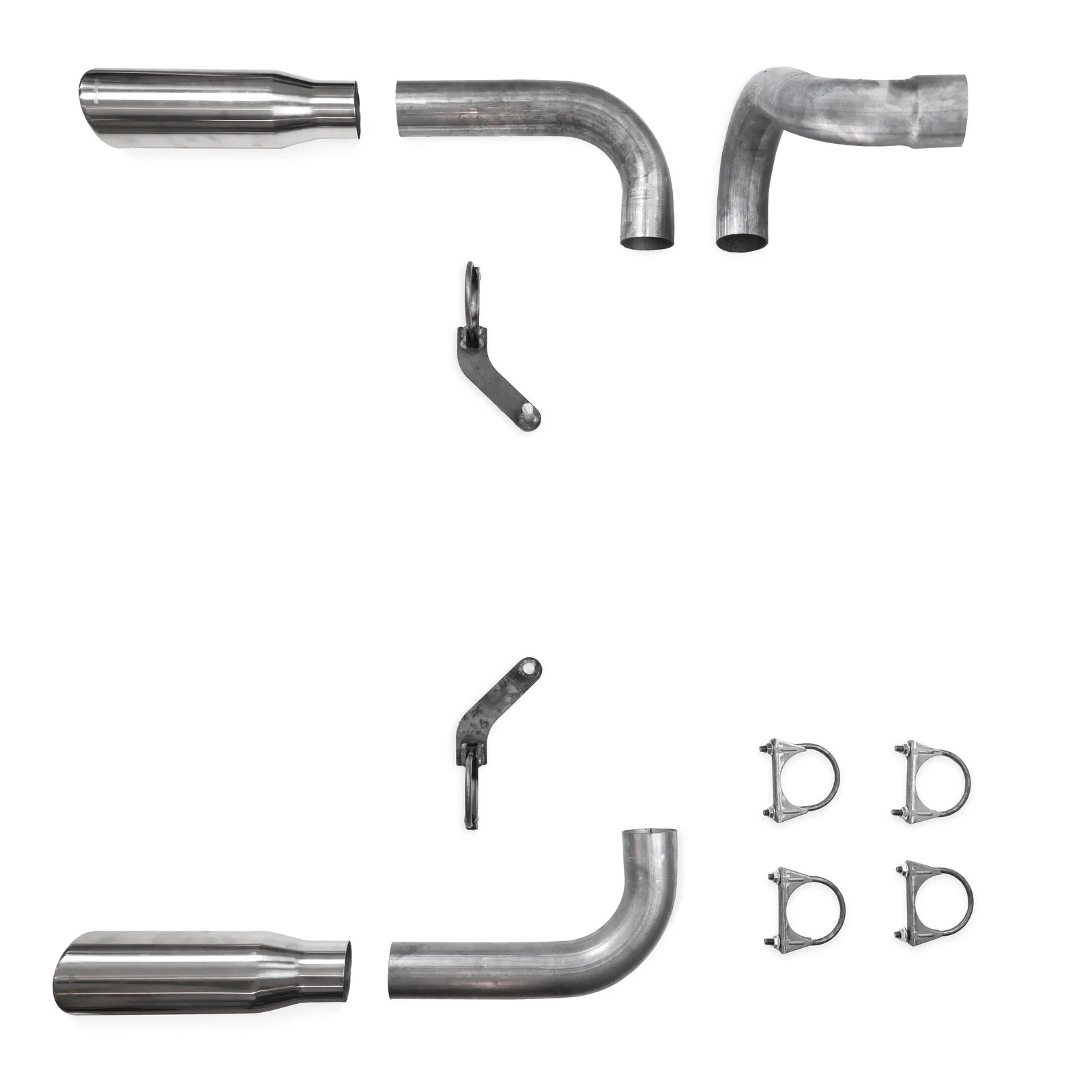 2.5" Dual Exhaust Kit for Jeep Wrangler (2018–2025) - Rolled Edge Tips
