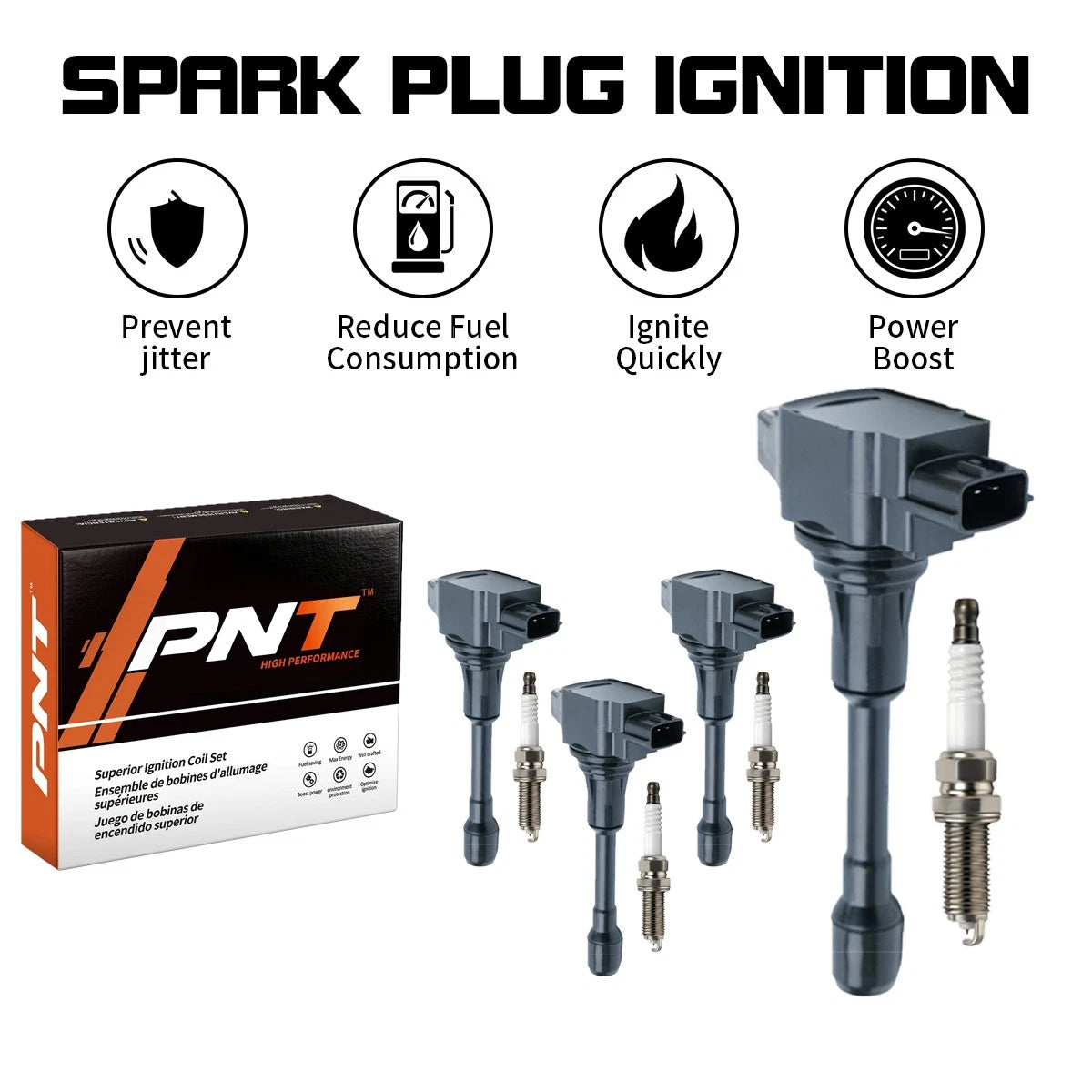 4X Ignition Coil + Iridium Spark Plug Set for Nissan Altima Frontier (2013–2023)