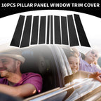 10X Car Pillar Window Trim Cover for Mercedes Benz GL-Class (2008–2012) Black