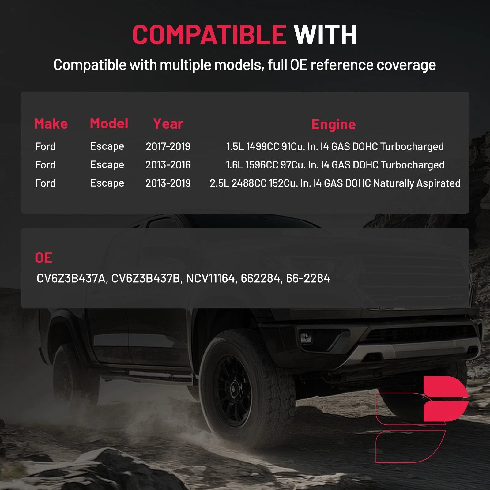 Front Left CV Axle Shaft for Ford Escape 1.6L 1.5L 2.5L (2013–2019)