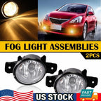 2X Fog Light Assembly Kit for Nissan Altima Maxima Rogue Sentra