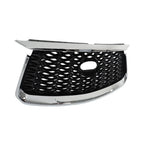Front Radiator Upper Grille for Infiniti QX60 (2022–2023) Black Chrome