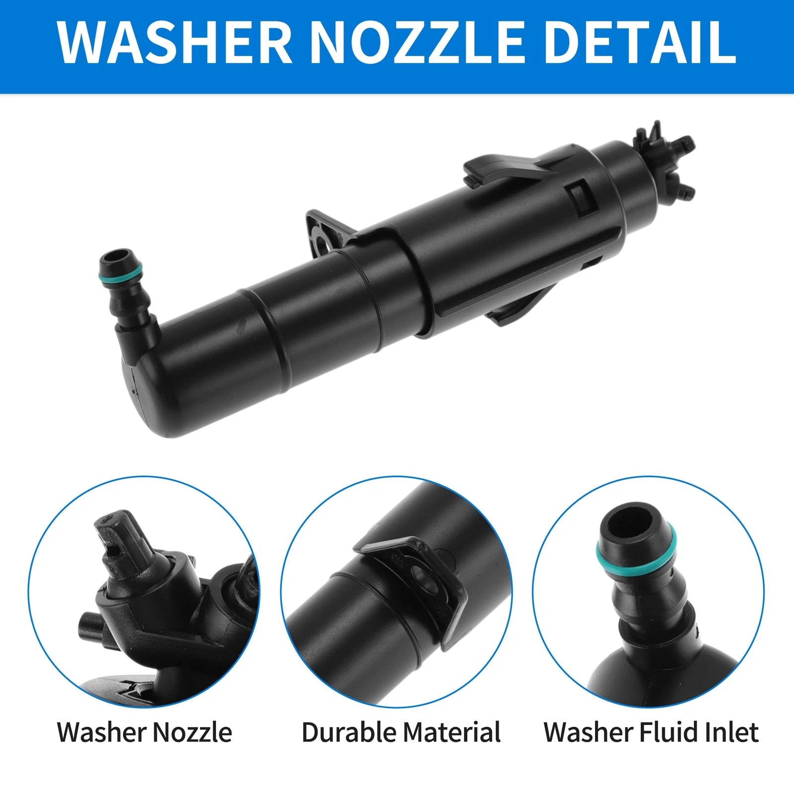 Set of 2 Headlight Washer Nozzles for Volkswagen Golf MK6 (2009–2014) 5K0955978A